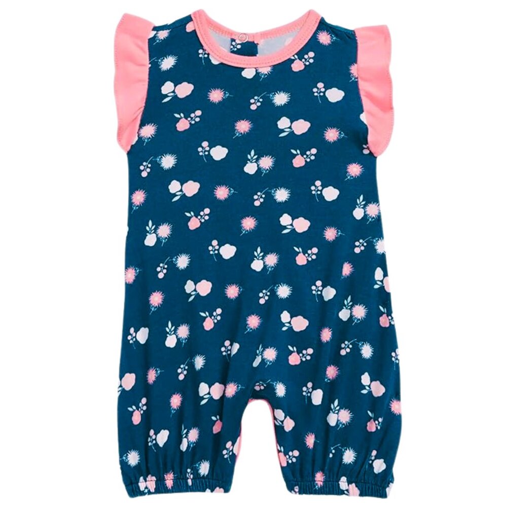 Bestaroo Navy Spring Bloom Flutter Sleeve Romper